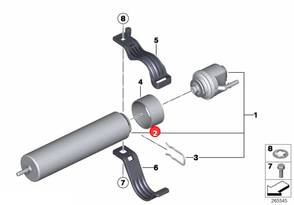 Fuel filter cartridge OE 13328584868