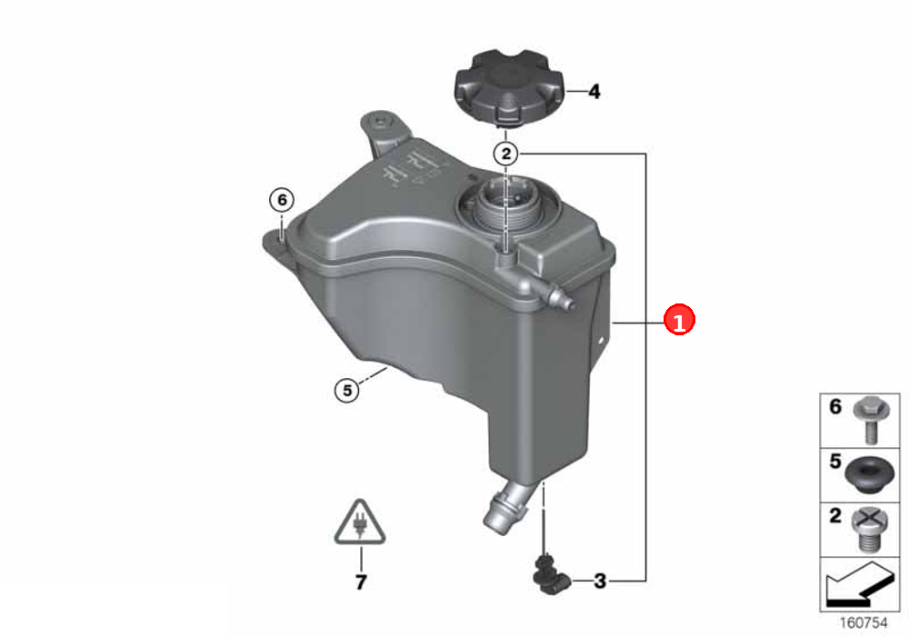 Expansion tank OE 17138570079