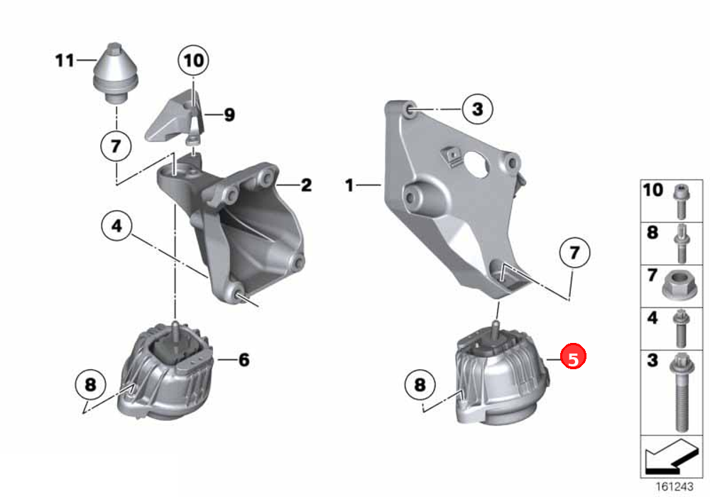 Engine mount OE 22116773742
