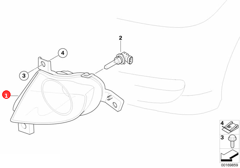 Fog lights, right OE 63177199894