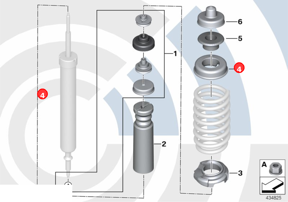 Spring pad upper OE 33536764419
