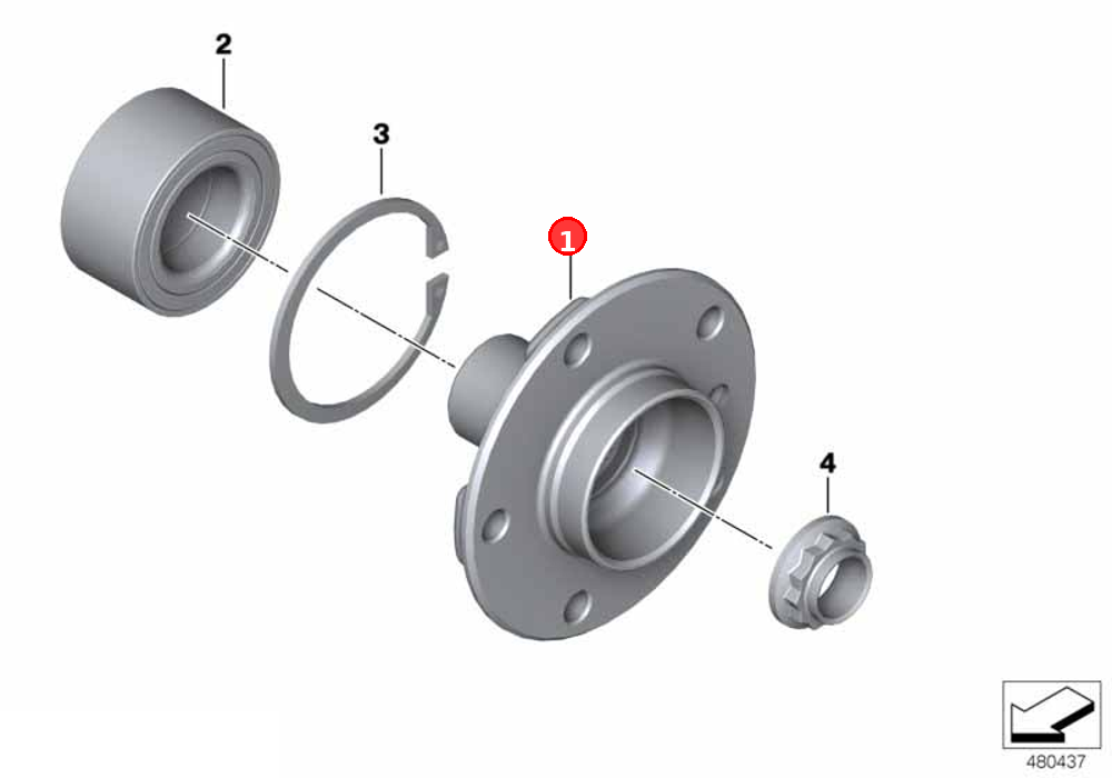 Drive flange hub OE 33416752381