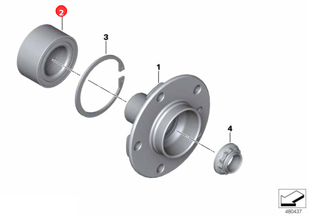 Angular contact ball bearing,radial OE 33416762317