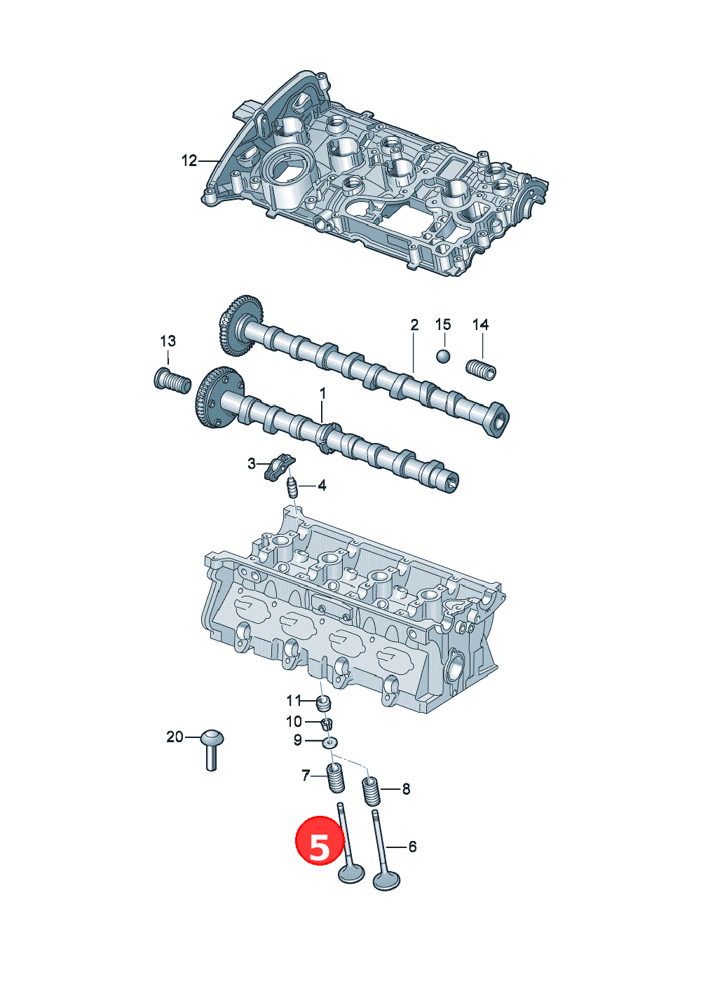Inlet valve OE 06L109601C