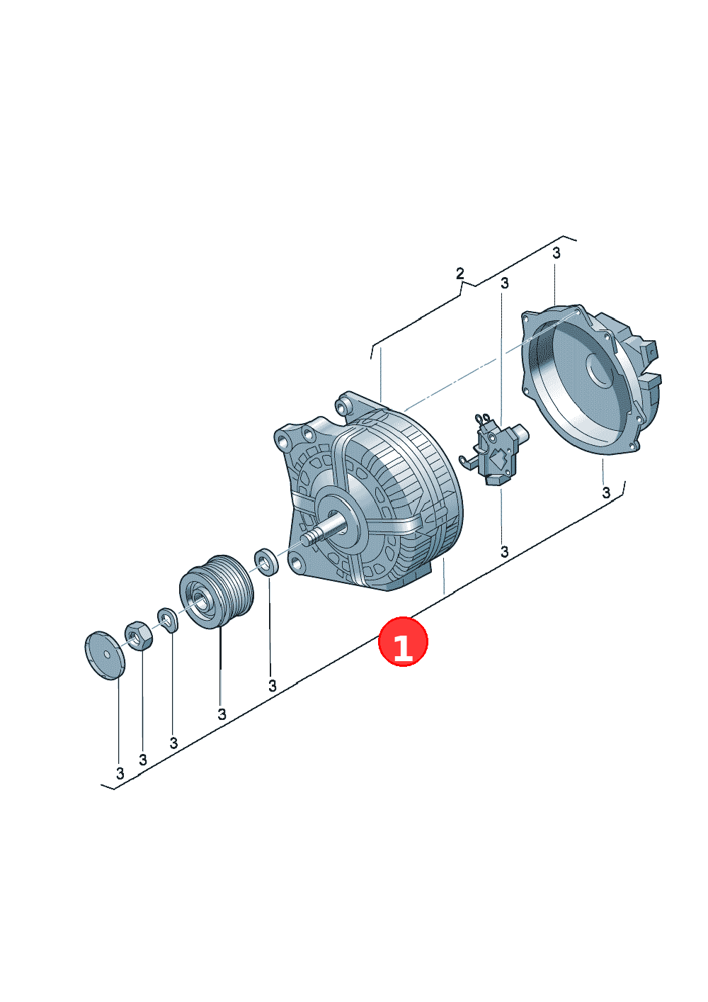 Starter generator OE 06L903018H