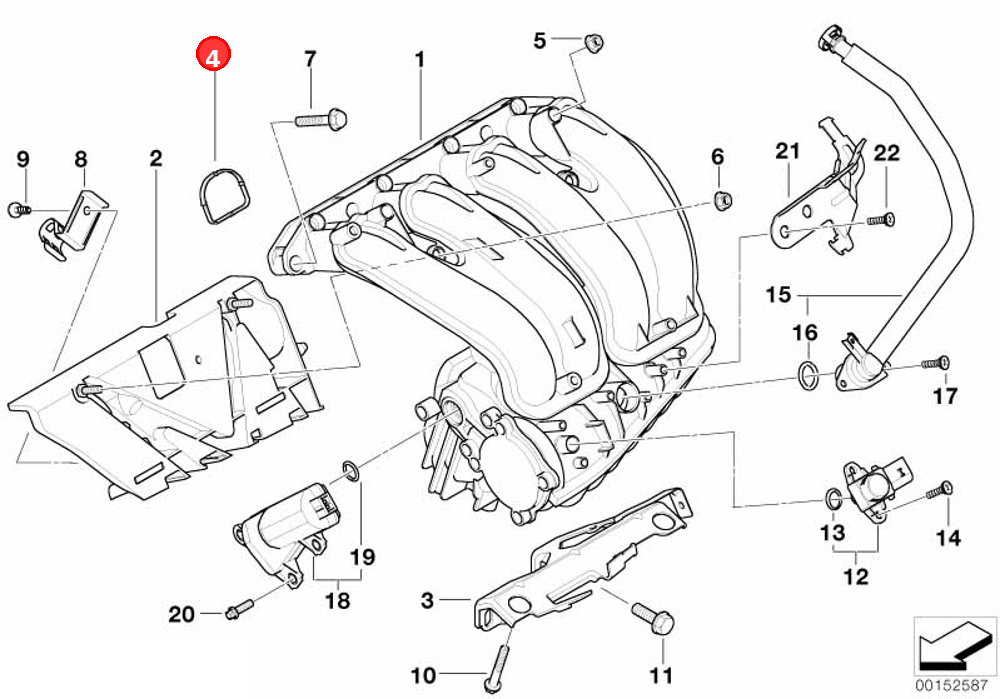 Set of profile gaskets OE 11617530703