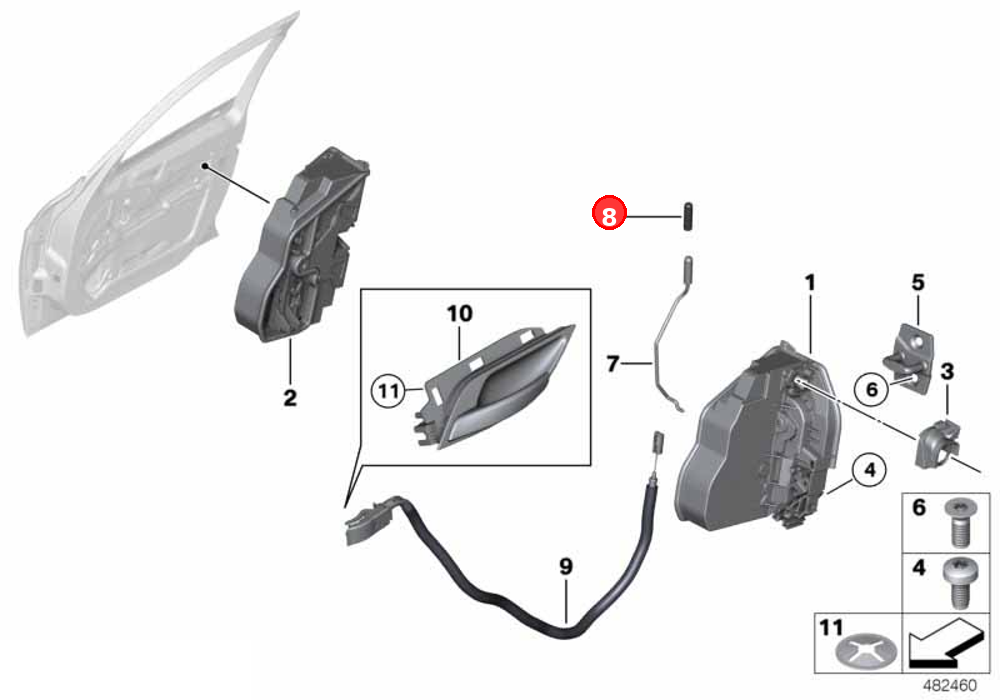 Lock button OE 51211805643