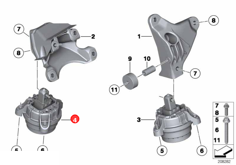 Engine mount OE 22116858976