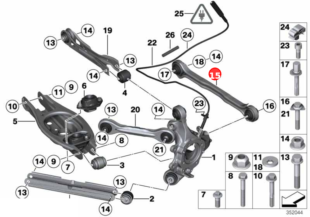 Repair kit, track control arm OE 33322409892