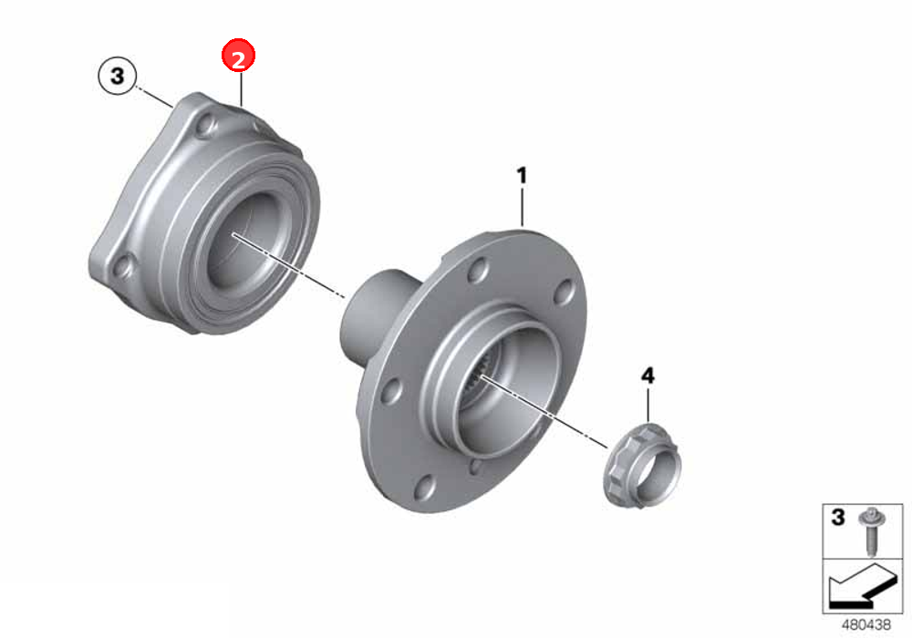 Angular\-contact ball bearing unit OE 33406789970