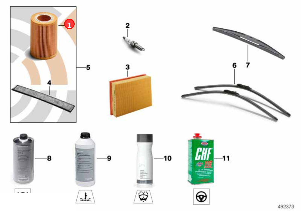 Set oil-filter element OE 11427508969
