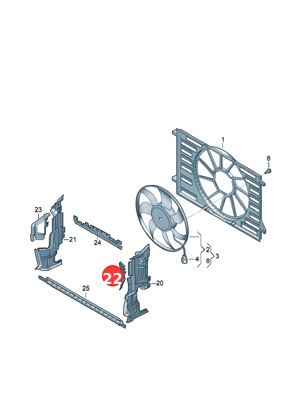 Air guide OE 8W0121673B