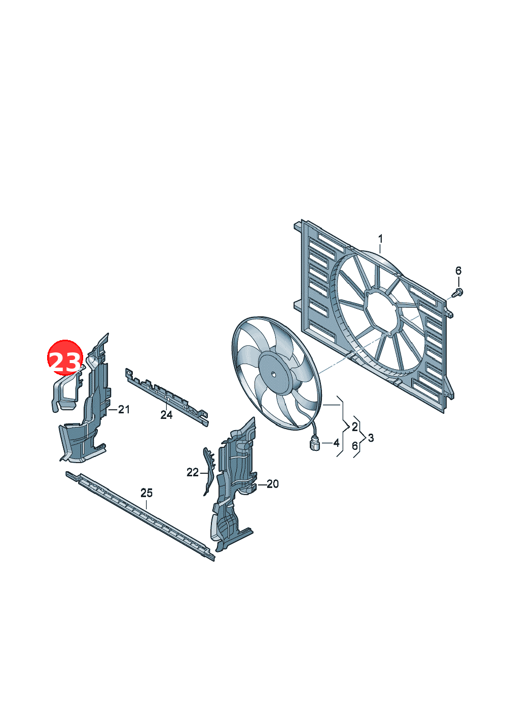 Air guide OE 8W0121674B