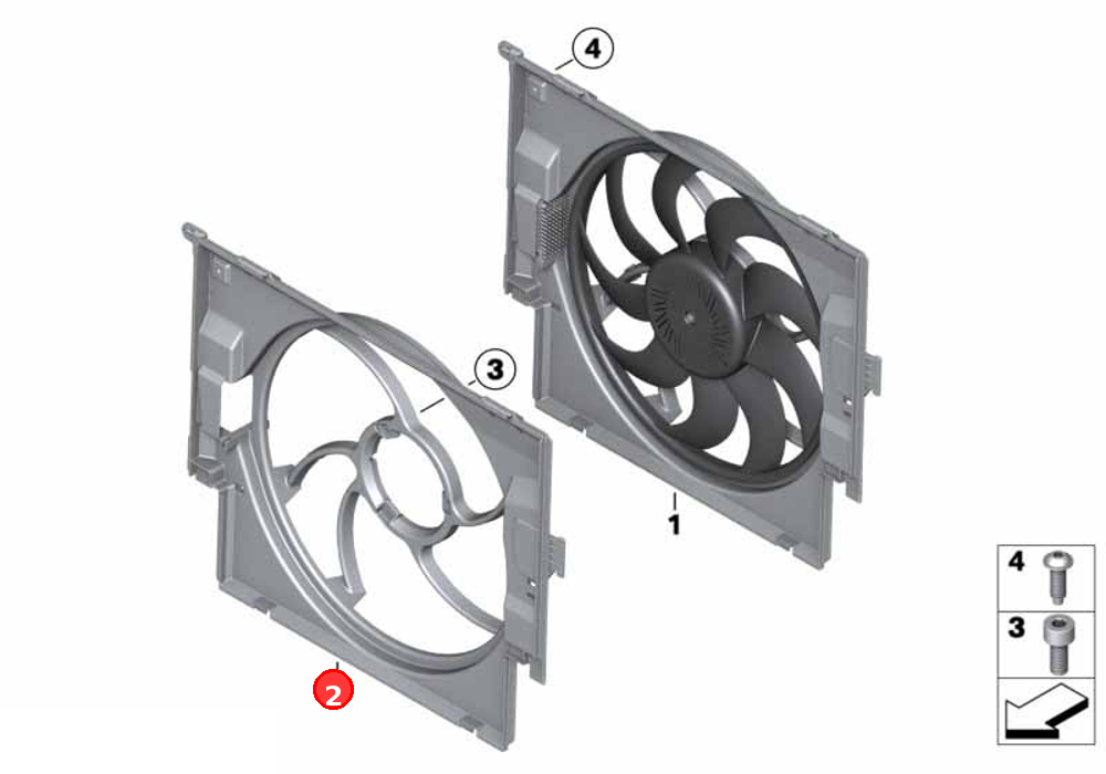 Fan shroud OE 17428626871