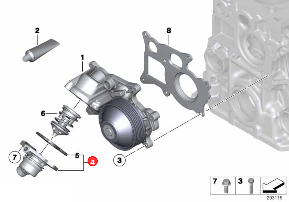 Thermostat housing OE 11518516203