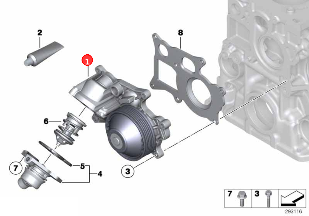Coolant pump, mechanical OE 11518516204
