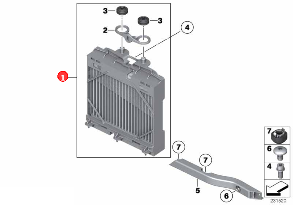 Engine\-oil cooler OE 17217572542