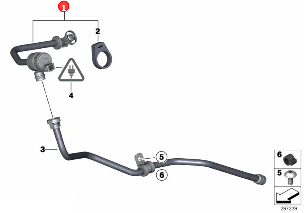 Fuel tank ventilation valve with pipe OE 13907618652