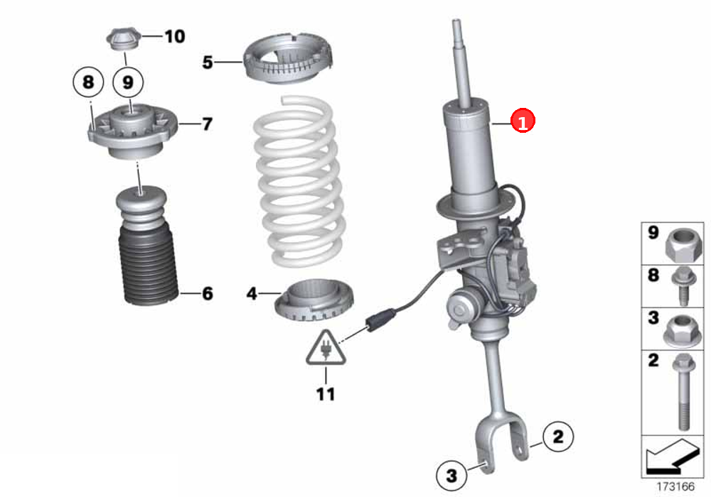 Front right spring strut OE 37116796926
