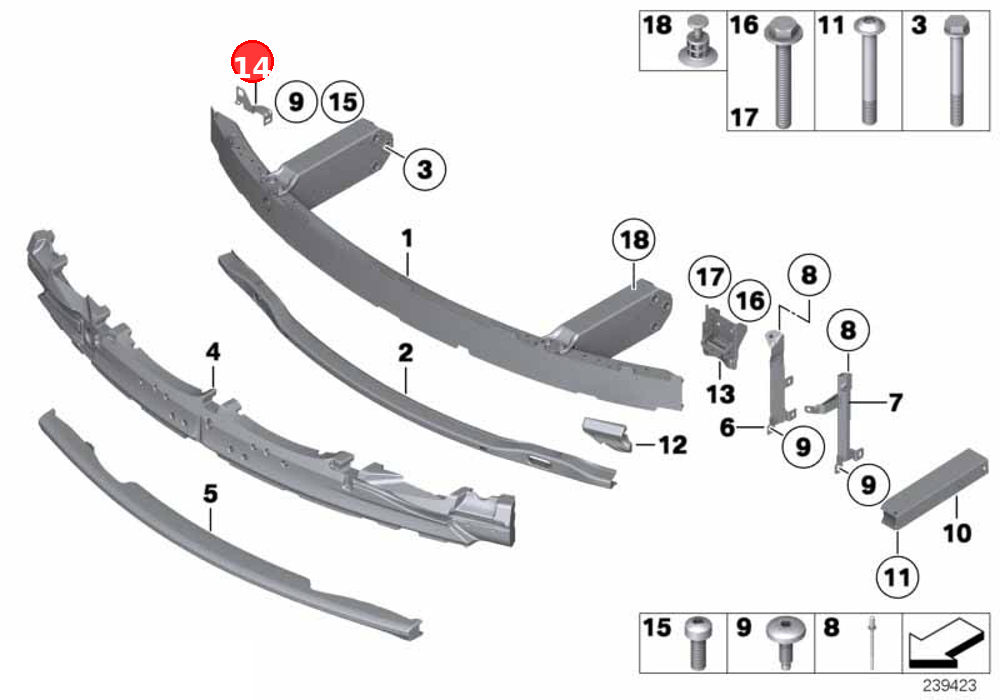 Bracket, left OE 51647247665