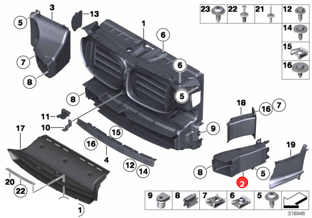 Air duct, brake, right OE 51747184156