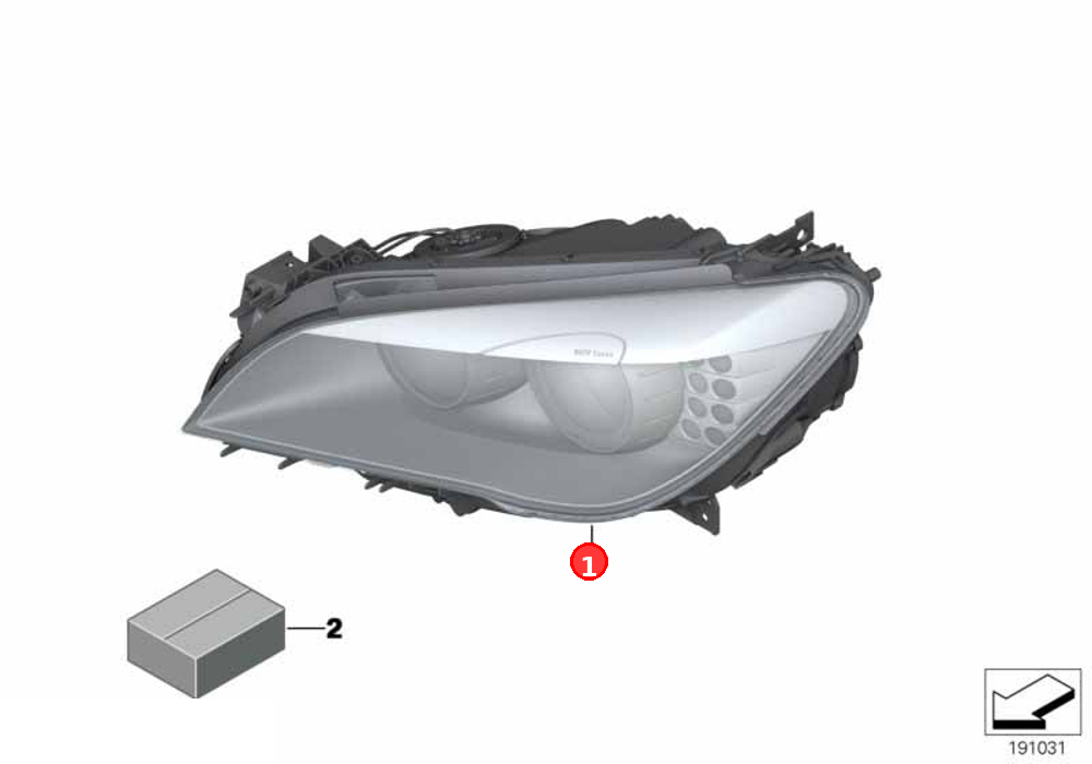 AHL\-xenon headlight, right OE 63117228426