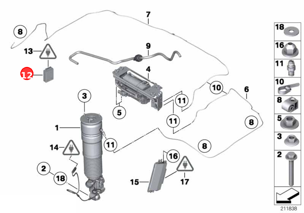 Control unit, air suspension OE 37146860385