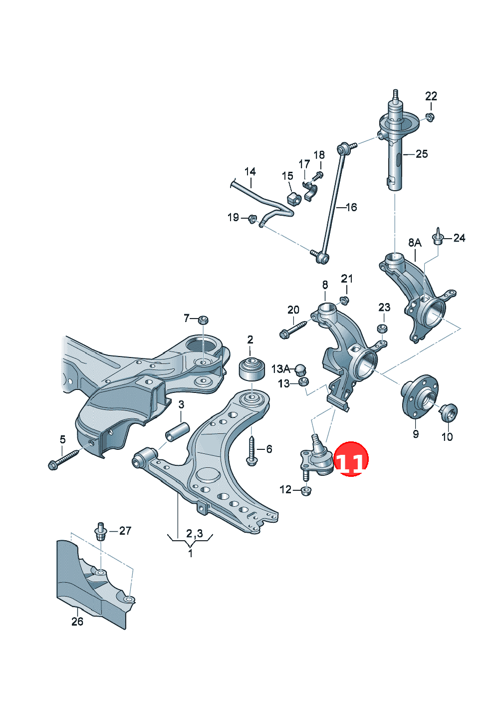 Guide joint
D             >> \- 20.01.2014 OE 6R0407365A