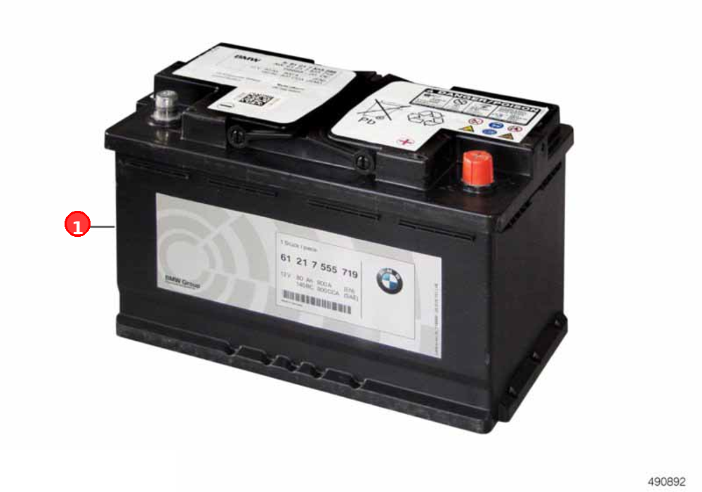 Original BMW AGM\-battery OE 61217604808