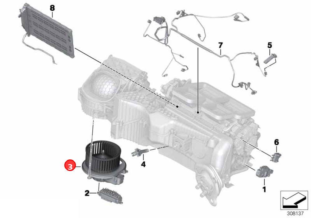 Blower unit OE 64119350396