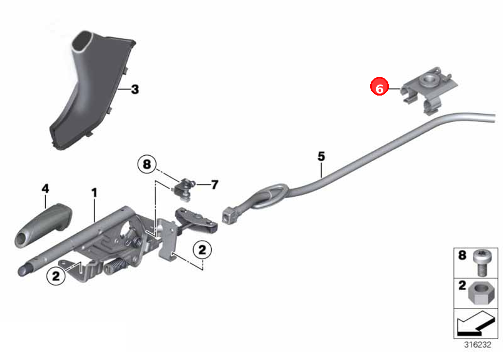 Retaining clip OE 34406854898