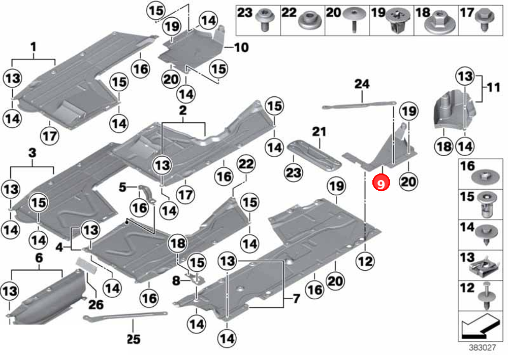 Extension, underbody panelling,side left OE 51757241837