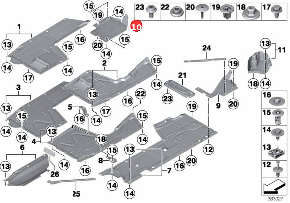 Extension,underbody panelling,side right OE 51757241838