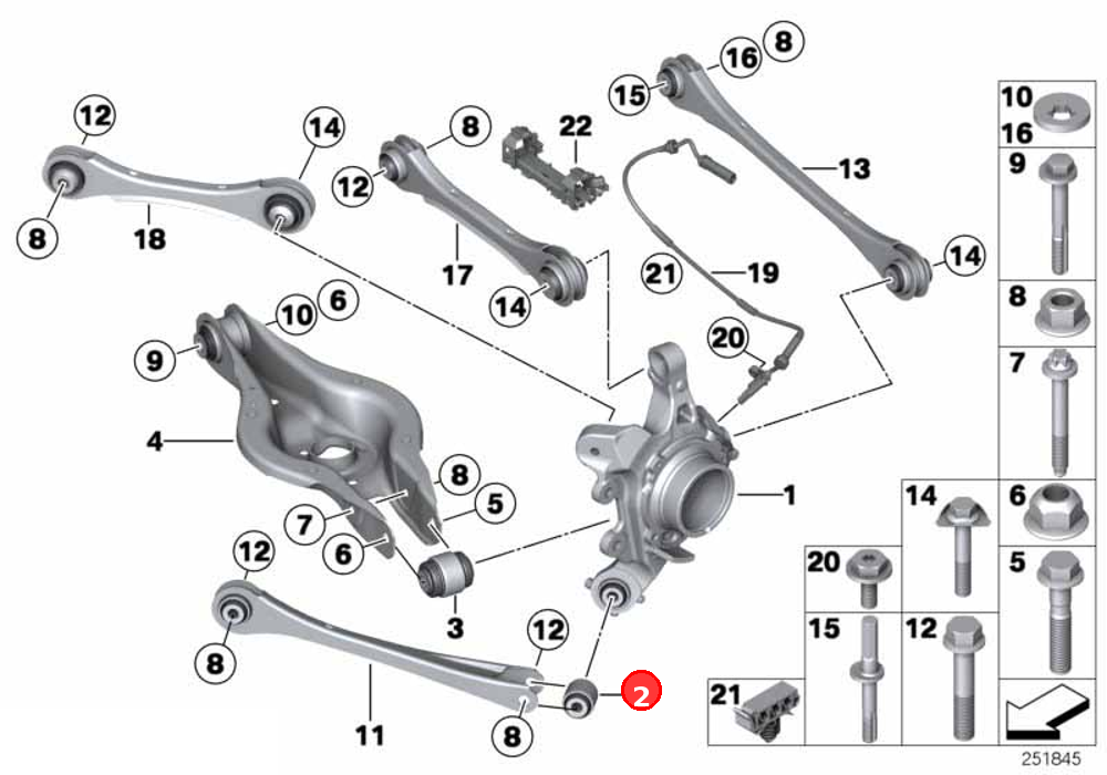 Rubber mounting OE 33326792551