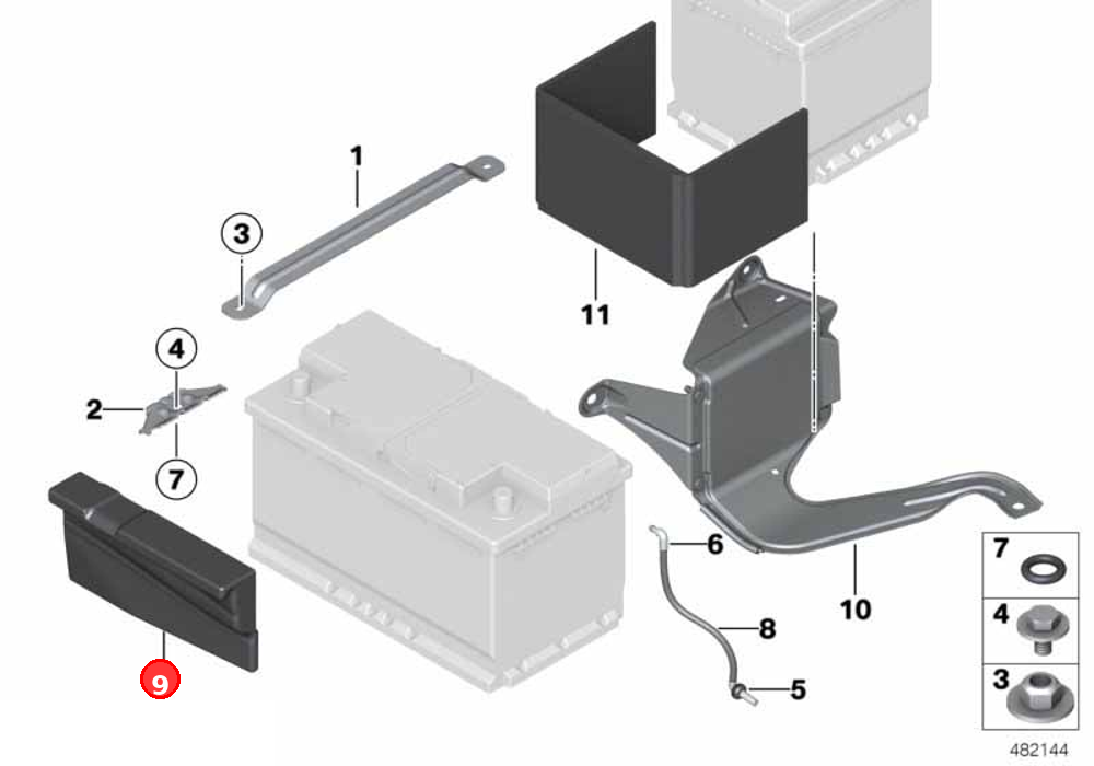 Battery crashpad OE 61217629934