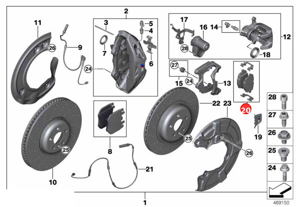 Repair kit, brake pads asbestos-free OE 34216867175