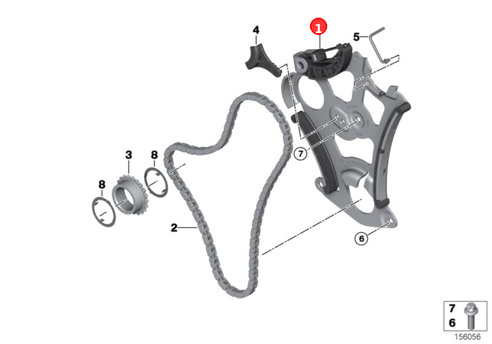 Guide rail OE 11317523884
