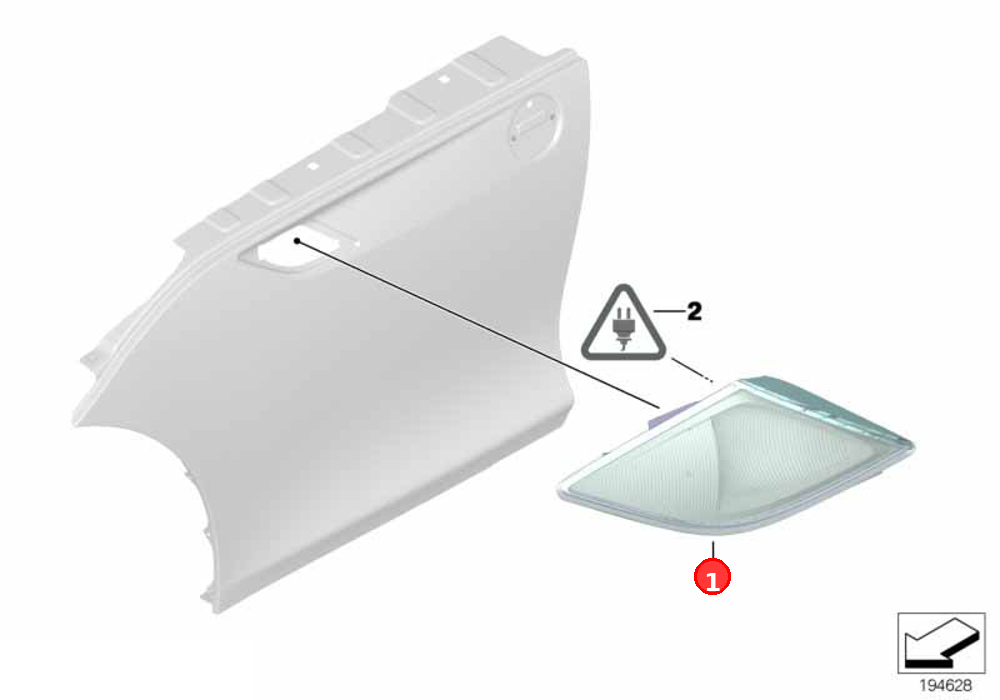 Additional turn indicator lamp, left OE 63137191759