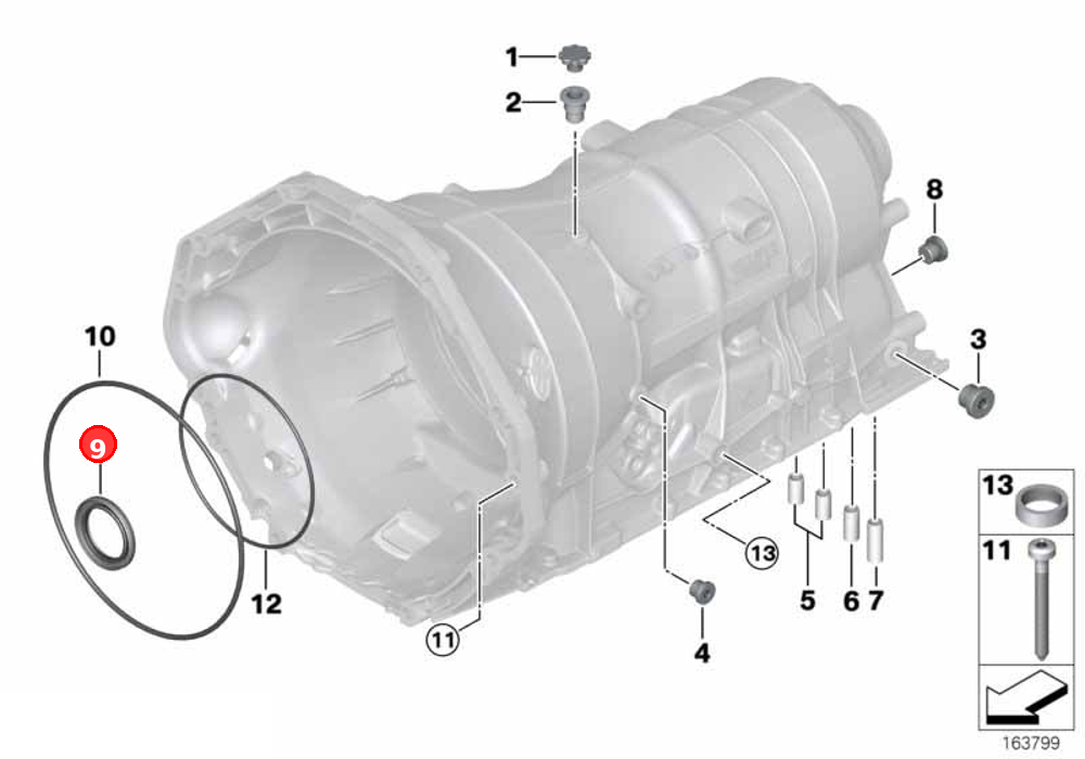 Shaft seal OE 24317519352