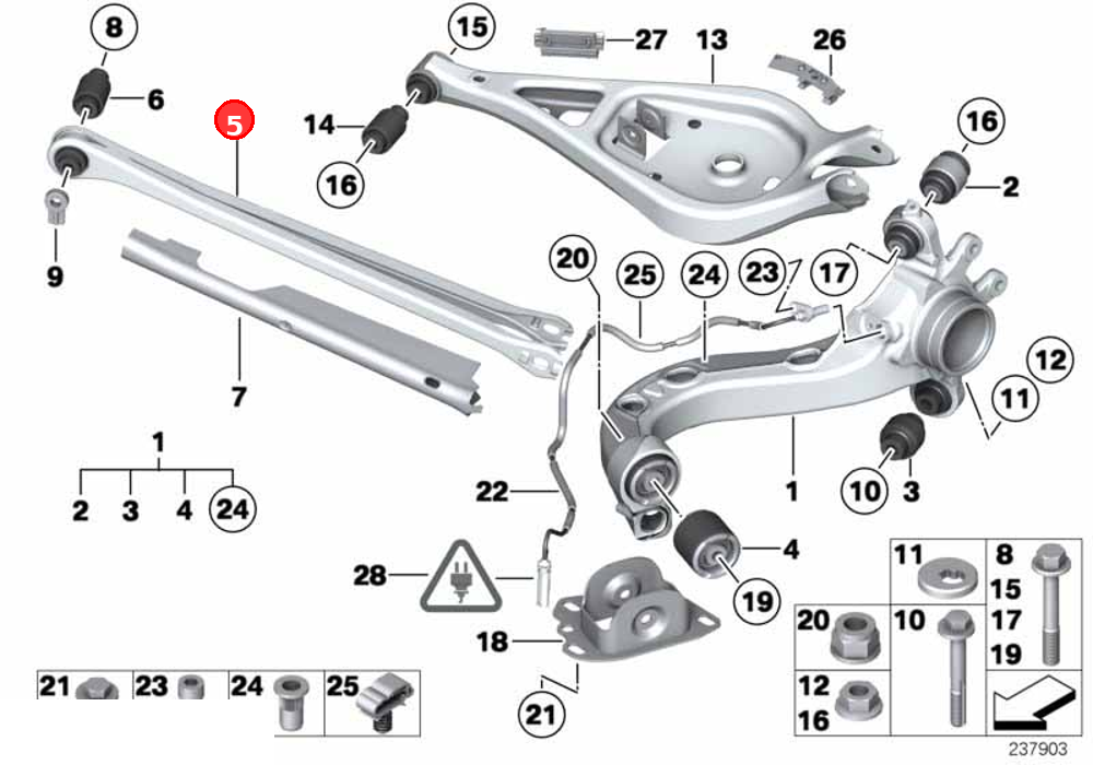Wishbone, lower OE 33303411651
