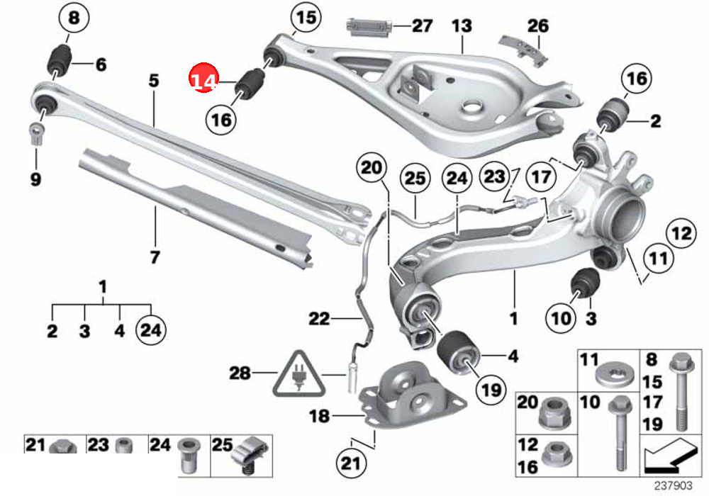 Rubber mounting OE 33321092247
