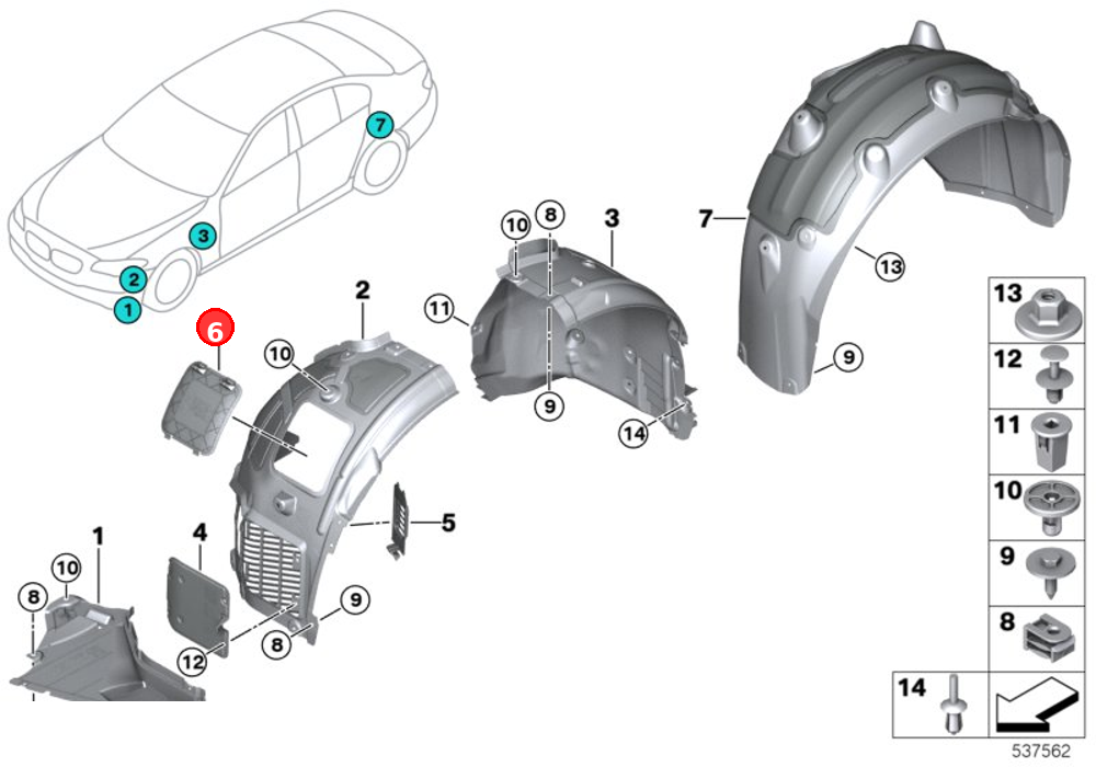 Cover, bulb replacement OE 51717340199