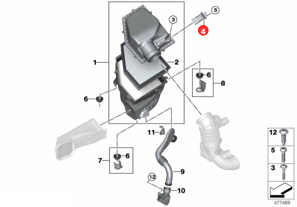 Hot-film air mass meter OE 13628605565