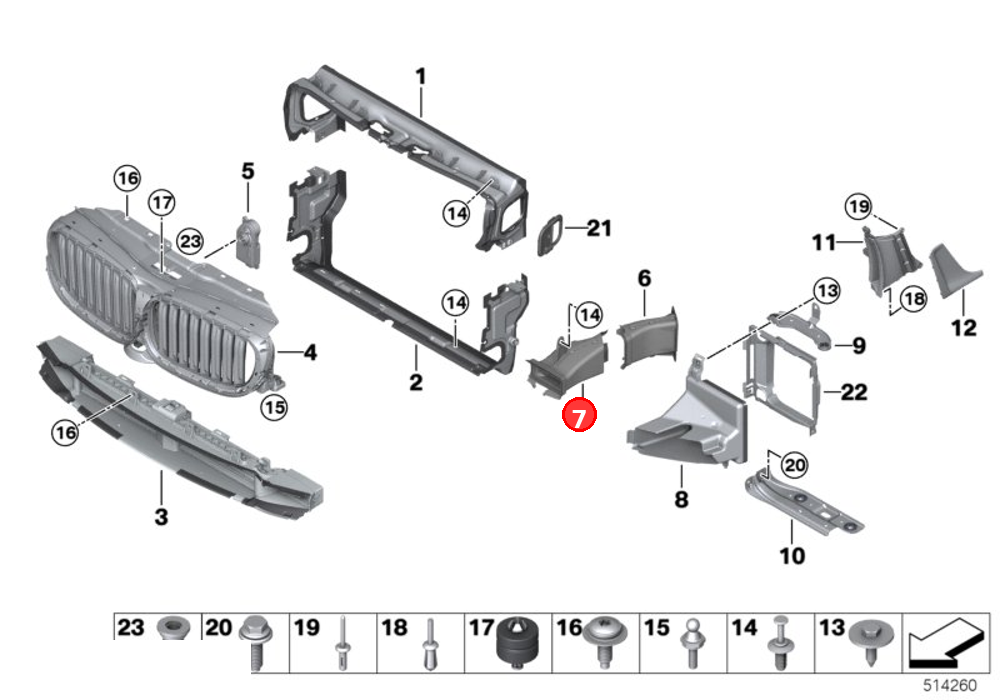 Air duct, brake, right OE 51747383852