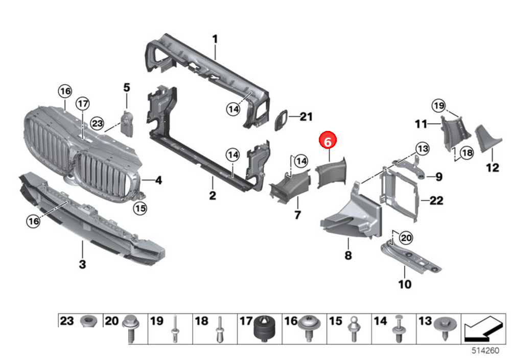 Air duct, brake, wheel arch, right OE 51747394666