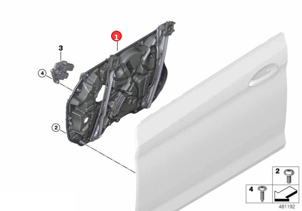 Carrier, door front right OE 51337487086