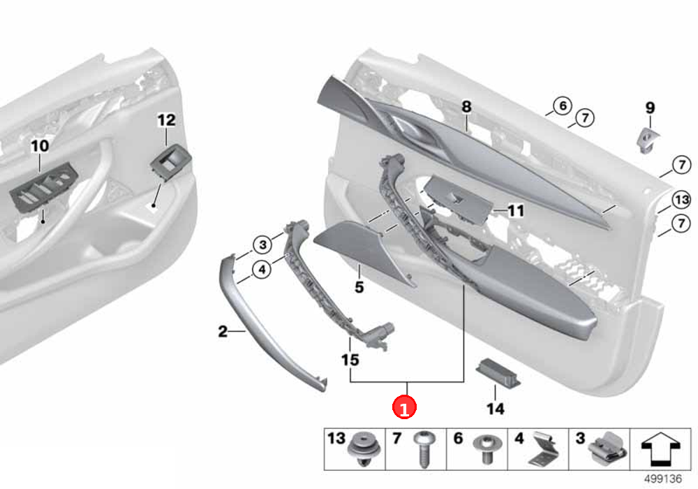 Armrest, front right OE 51417489256