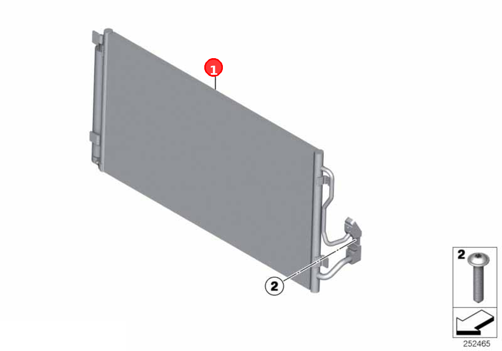 Condenser, air conditioning OE 64506804722