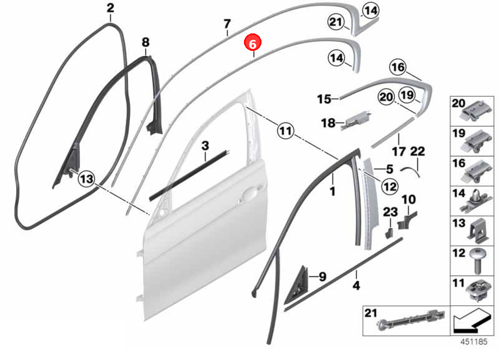Finisher, side frame left OE 51357258333