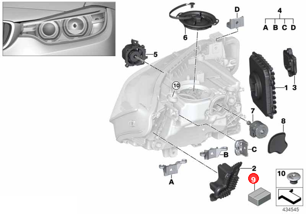 Set, small parts OE 63117419610